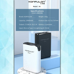 Power Bank Konfulon A6 10000mAh