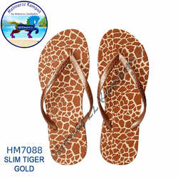 Hotmarzz Slim Tiger Gold Flip Flop