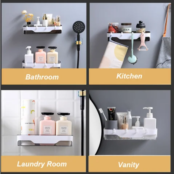 Wall-Mounted Storage Rack Bathroom