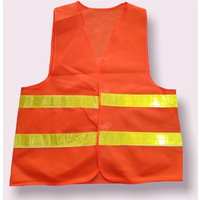 Reflective Safety Jacket Soft Net Orange - Gold Reflect