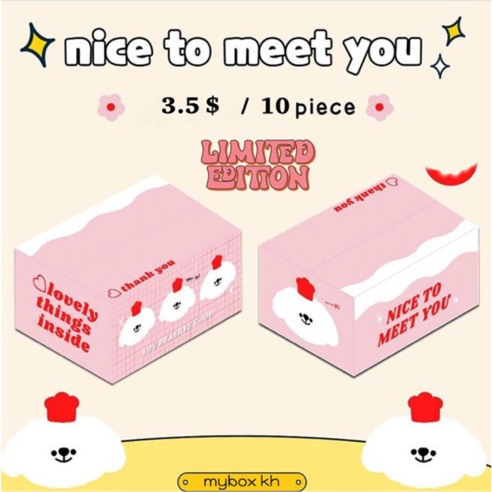 #L04 Nice to Meet You Box Size 00 9x14x6cm - 1 Set (10PCS)