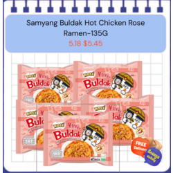 🔥Samyang Buldak Hot Chicken Rose Ramen-135G