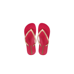 Hotmarzz Logo Red Gold Flip Flop 