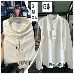 Men Long Sleeve Shirt - White 