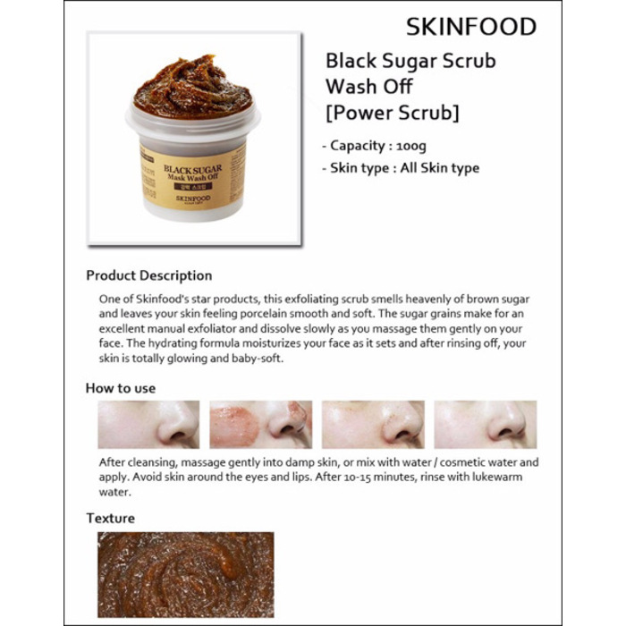 SKINFOOD Black Sugar Scrub 100g