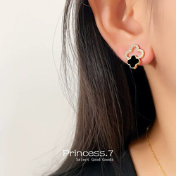 E83 Woman's Earrings /ក្រវិលផ្កាខ្មៅ