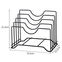 Pot Lid Holder Storage Rack - Black