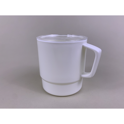 YAMADA Mug w/Clear Lid - White 