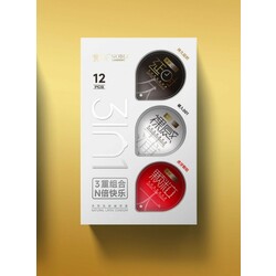 Noble 3in1 White Condom 12PCS