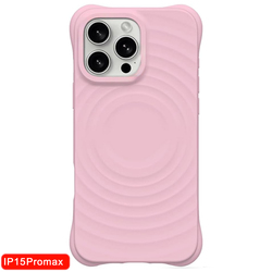 iPhone Featuring a Wavy Design With Magnetic Attachment Case 15 Promax/Pink
