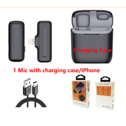 Wreless Mcirophone 1 Mic With Charging Case for iPhone