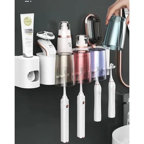 Toothbrush Cup Holder - 3 Cups 1 Holder