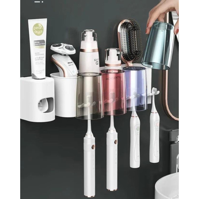 Toothbrush Cup Holder - 3 Cups 1 Holder