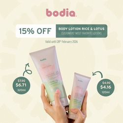 Bodia-Body Lotion Rice & Lotus 120ml