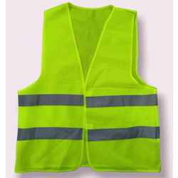 Reflective Safety Jacket Soft Net Neon Green Silver Reflect