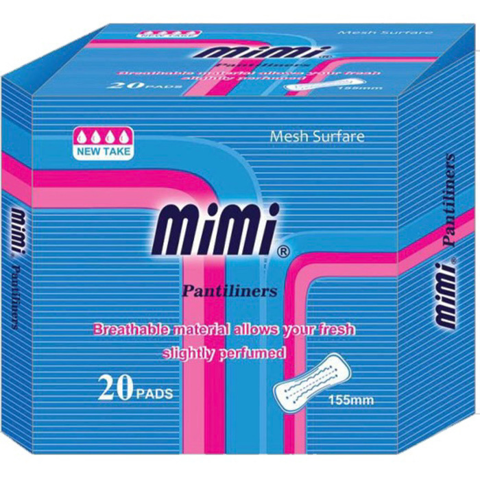 Mimi Pantiliners - 1 Box (12 Packs x 20 Sheets)