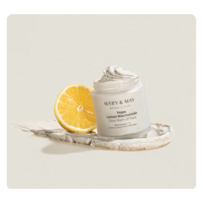 MARY&MAY Vegan Lemon Niacinamide Glow Wash off Pack 