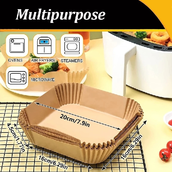100PCS Air Fryer Paper (Square)