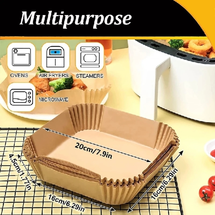 100PCS Air Fryer Paper (Square)