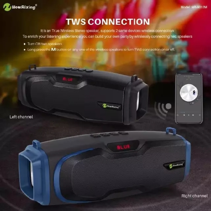 បាសច្រៀង NR-6012M Portable Karaoke Speaker with Mic
