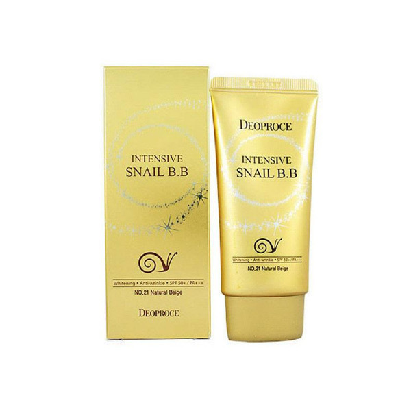 ម្សៅ BB Deoproce Intensive Snail B.B SPF 50+/PA+++  No.21 Natural Beige