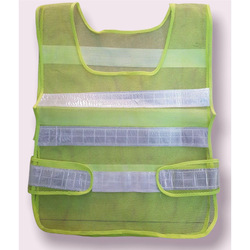 Reflective Safety Jacket Rough Net Free Size - Light Green