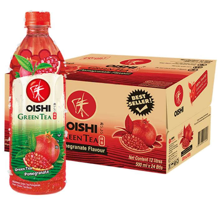 OISHI Green Tea Pomegranate 500ml
