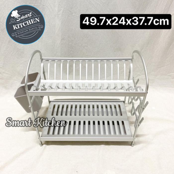 Aluminum 2 Tiers Dish Rack (Small)