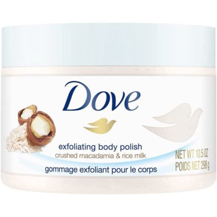 Dove Exfoliating Body Polish Crushed Macadamia & Rice Milk 298g
