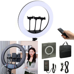 LED Selfie Ring Live 18"45CM HQ18 + 3 Clippers + Remote