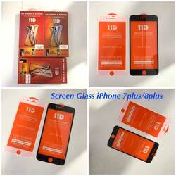 Glass 4D iPhone 7 Plus / 8 Plus - White/Black 