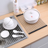 Foldable Stainless Steel Rollable Drain Rack