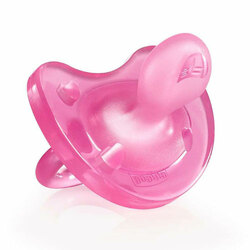 Chicco Silicone Soother PINK 12M+1PC B