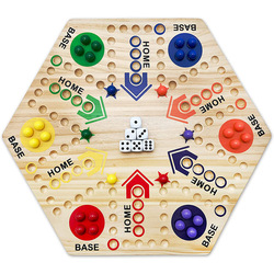 Aggravation Board Game 2in1 4Players and 6Players 33x38cm Hexagon