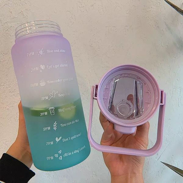 2L Water Bottle with Straw