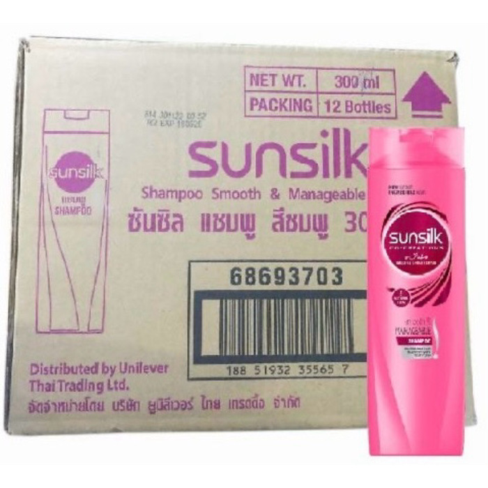 Sunsilk Pink Shampoo 380ml - 12 Bottles 