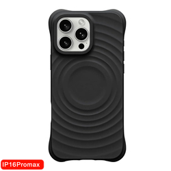 iPhone Featuring a Wavy Design With Magnetic Attachment Case 16 Promax/Black