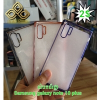 សំបកជ័រថ្លា គែមពណ៌ Samsung Galaxy Note 10 Pro
