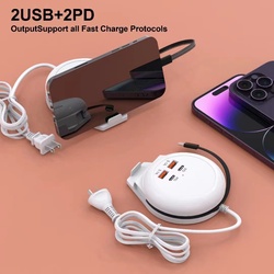 Multi-Port charger fast charging bracket 45W 2 in 1 4usb charging head pd fast charging