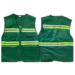 អាវពន្លឺសុវត្ថិភាព ពណ៌បៃតង ចំណាំងផ្លាតពណ៌ត្រួយចេក 