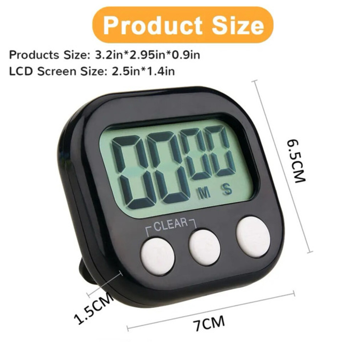 Timer Magnetic LCD Digital Countdown Stopwatch