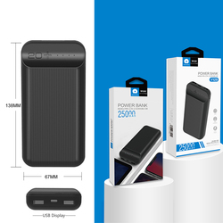Power Bank WUW Y129 25000mAh - Black (BC9299) 