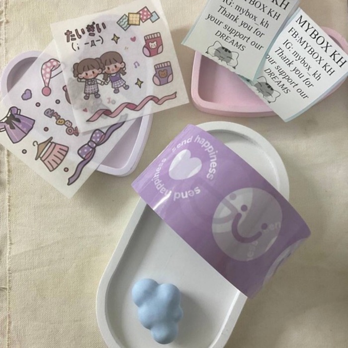 #TP06 Smiley Tape Purple 50cm - 1PC