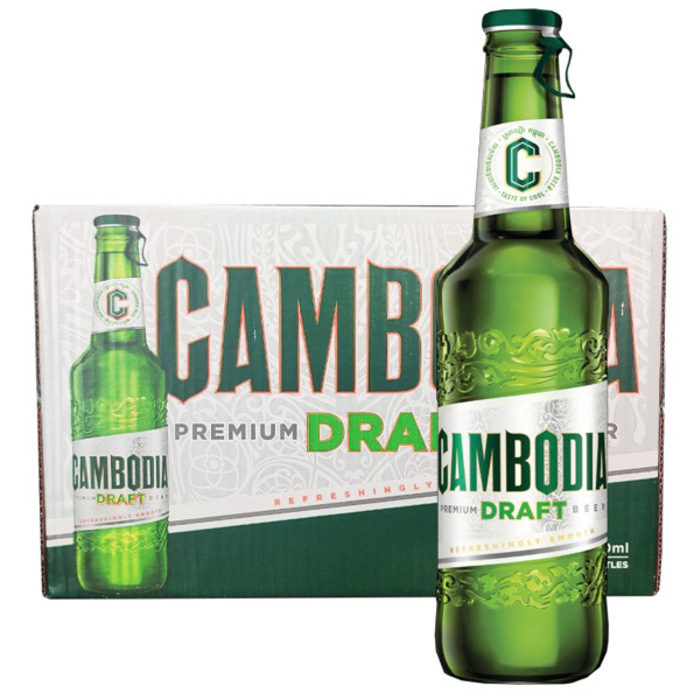 Cambodia Premium Draft Beer Bottle 330ml - 1 Case