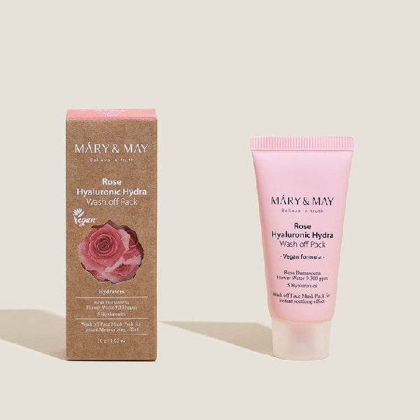 MARY & MAY Rose Hyaluronic Hydra Wash Off Pack