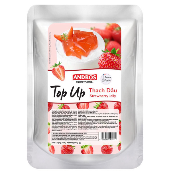 Andros Top Up Strawberry Jelly 1kg-8packs