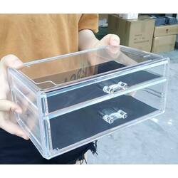 Cosmetic Storage Box Transparent Drawer Type Dressing Table Organizer