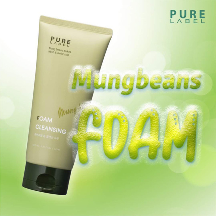 Pure Label Foam Cleansing Mung Beans 175ml - 1 Tube 