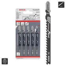 Bosch ផ្លែម៉ូទ័រឈ្វៀល (T144DP) Jig Saw Blade ឈើ 5 Pcs