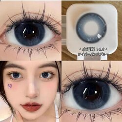 Ovolook 6 Months Contact Lens Degree 0.00 14.2mm (Watery Comic Blue)